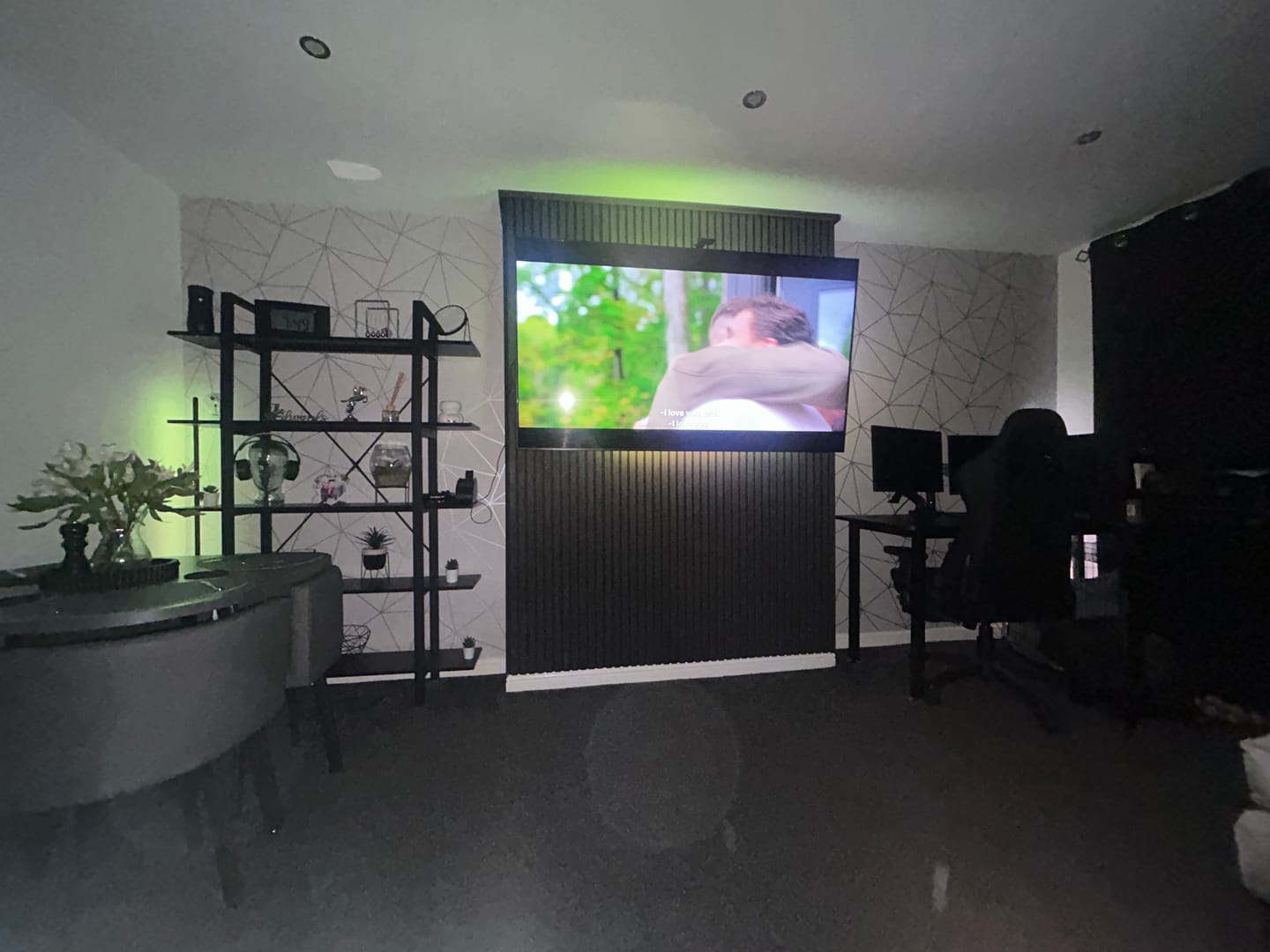 Customer photo review of Acoustic Slat Wall Panels Wooden Decorative Wall Panels Black Oak Premium 2.4m x 0.6m