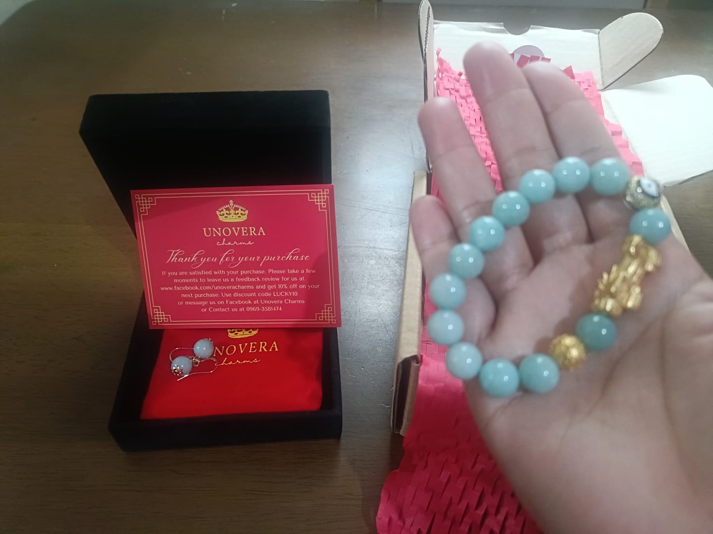 Customer photo review of 2026 Color of the Year Gold-Citrine Feng Shui Charm for Abundance & Success