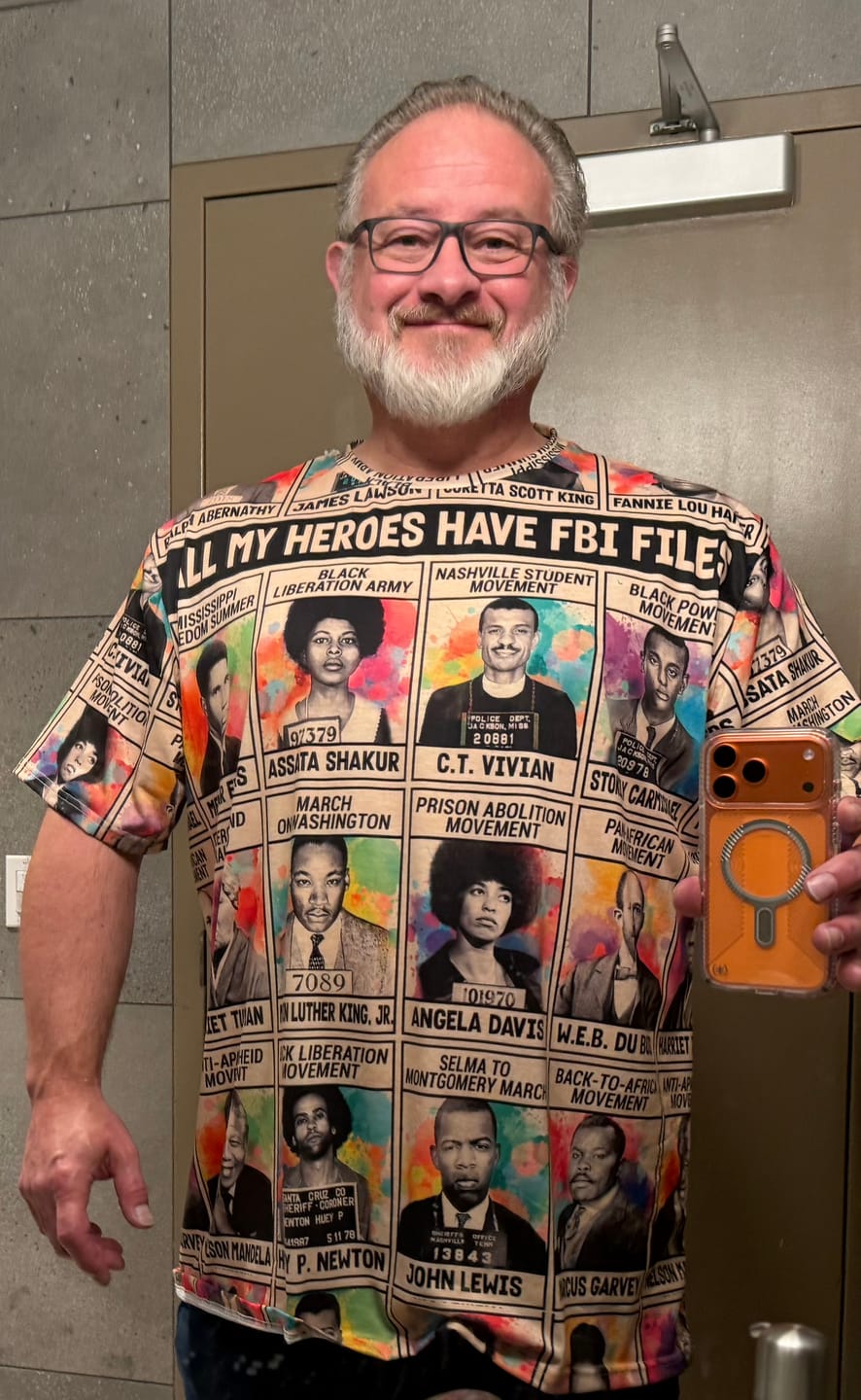 Customer photo review of All My Heroes Have FBI Files T-Shirt - Civil Rights Leaders DT02