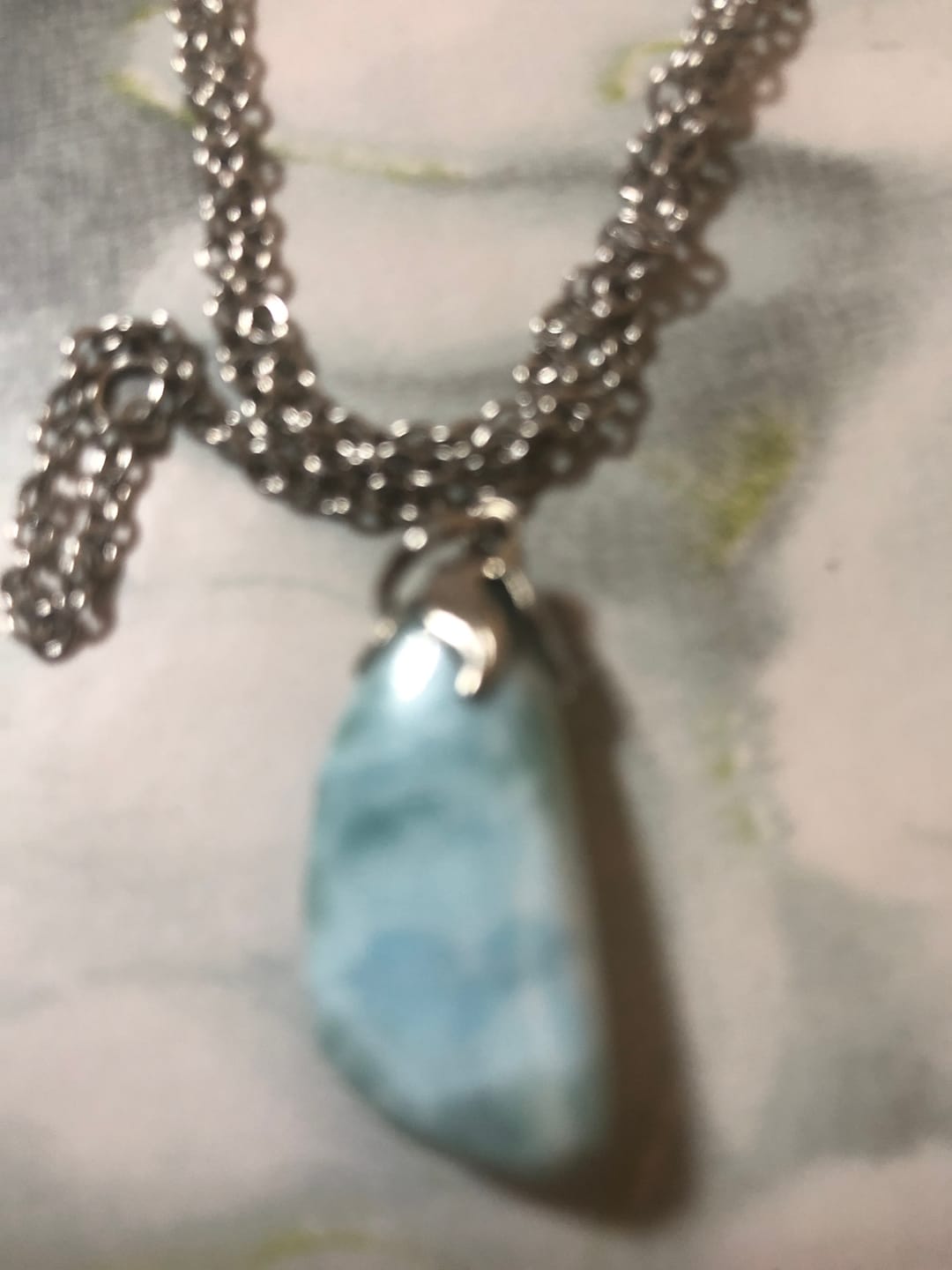 Customer photo review of Larimar  - Ciondolo con catenina o caucciù