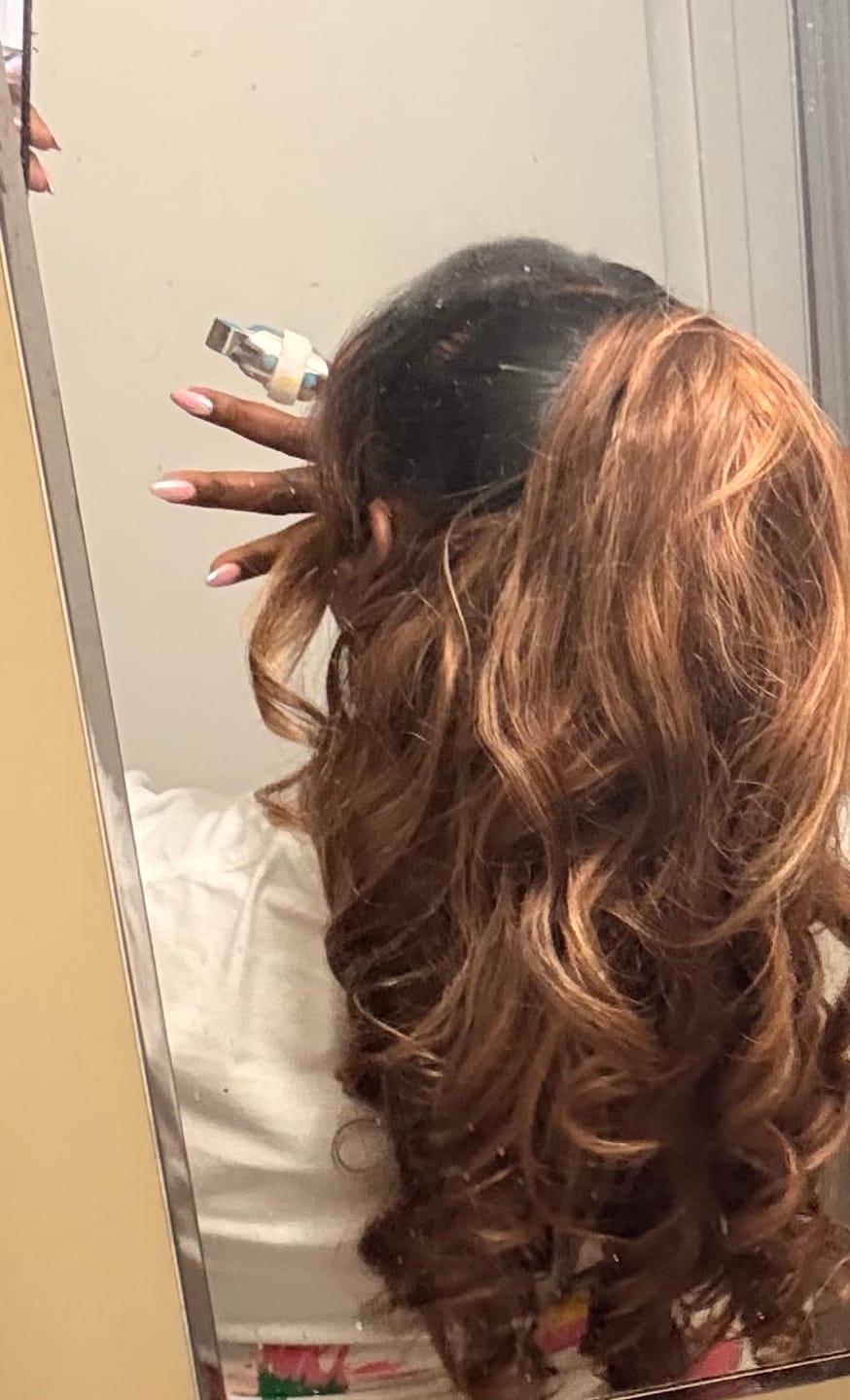Customer photo review of #4/#27/#30 Mix Color Blend Double Drawn Burmese Body Wave Weft Bundles