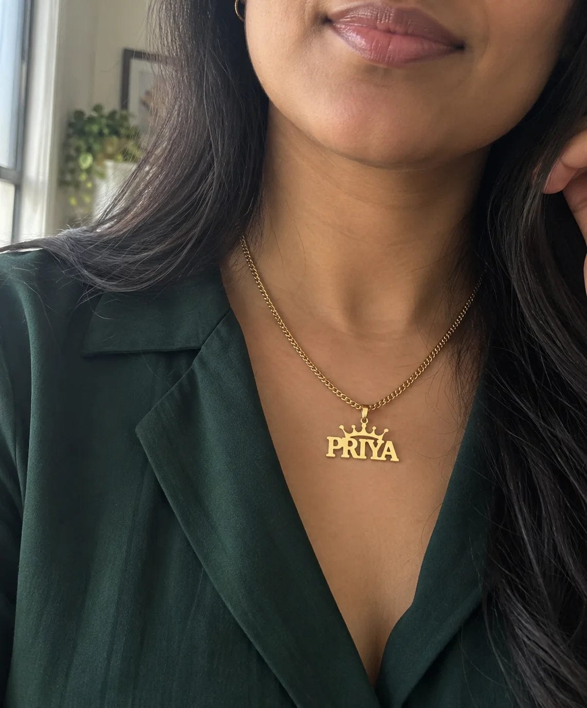 Customer photo review of Personalized Crown Name Necklace