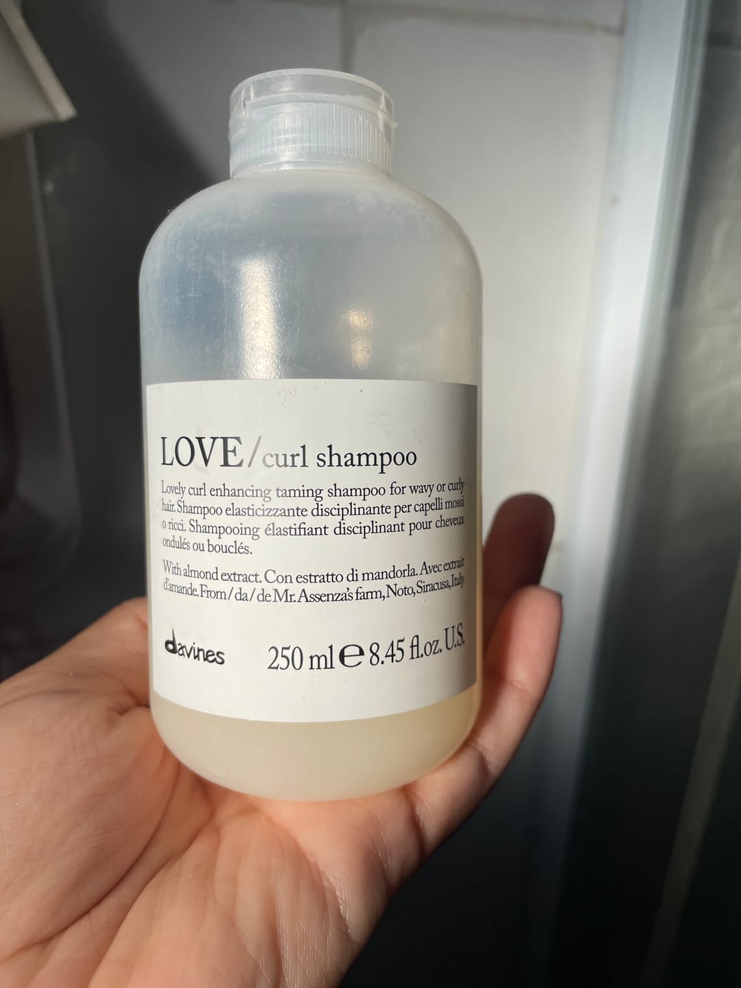 Customer photo review of Shampoo Rizos Essential Love Curl Davines
