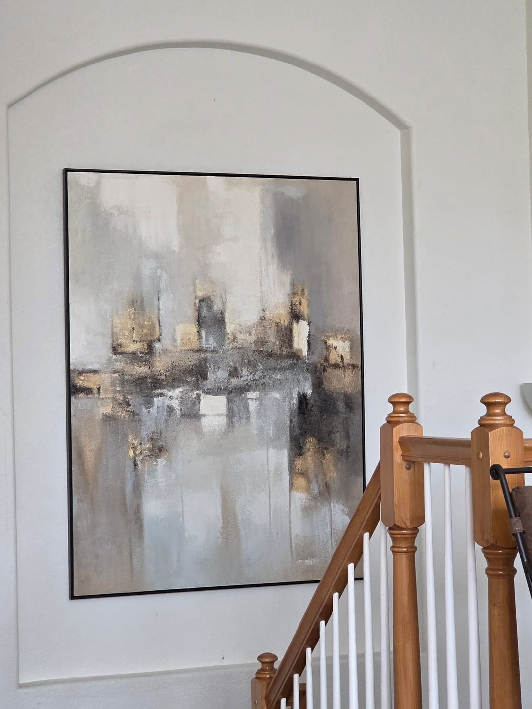 Customer photo review of Gilded Reflections Pair – Elegant Gold Wall Art for Modern Homes