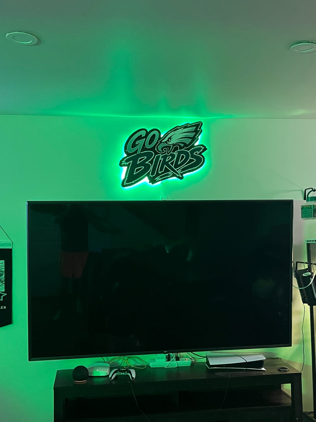 Customer photo review of Philadelphia Eagles - Hex Head EXCLUSIVE "Go Birds" Wordmark 3D Metal Wall Art