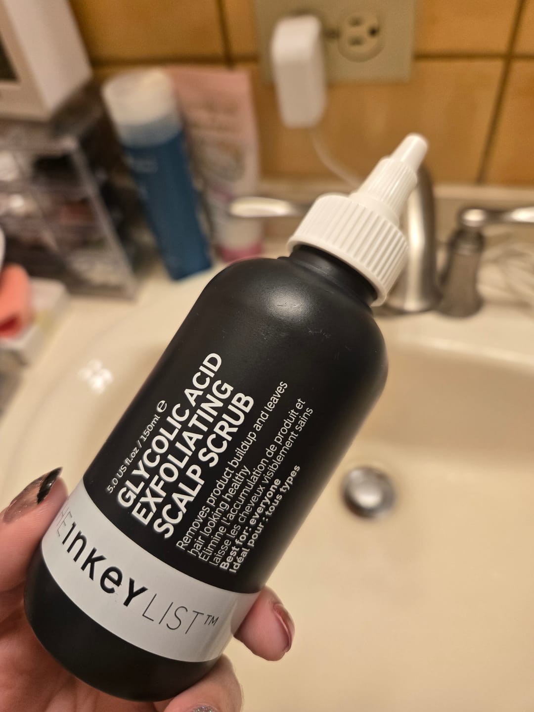 Customer photo review of Glycolic Acid Exfoliating Scalp Scrub
