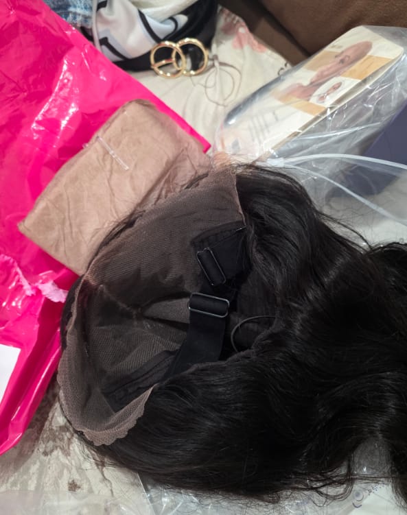 Customer photo review of Wavymy Pre-Cut 13x6 Max Lace Frontal Wig Drawstring Wear & Go Wigs Dome Cap Glueless Wigs 180% Density