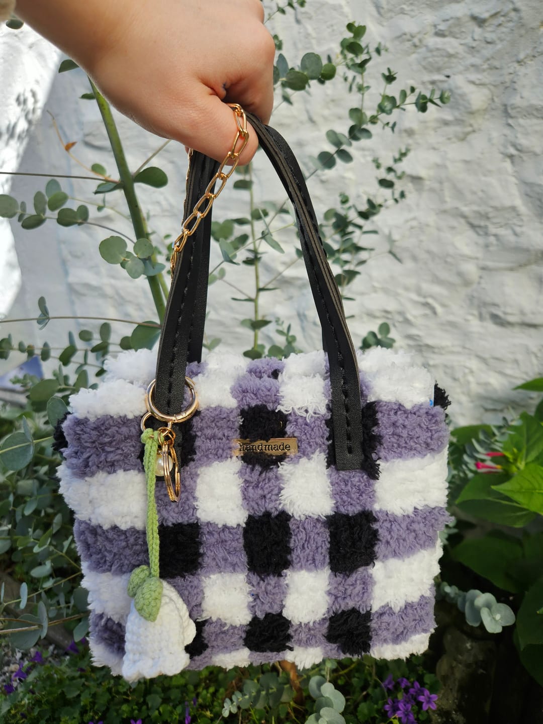 Customer photo review of Black Gingham - Woven Tote Bag Kit