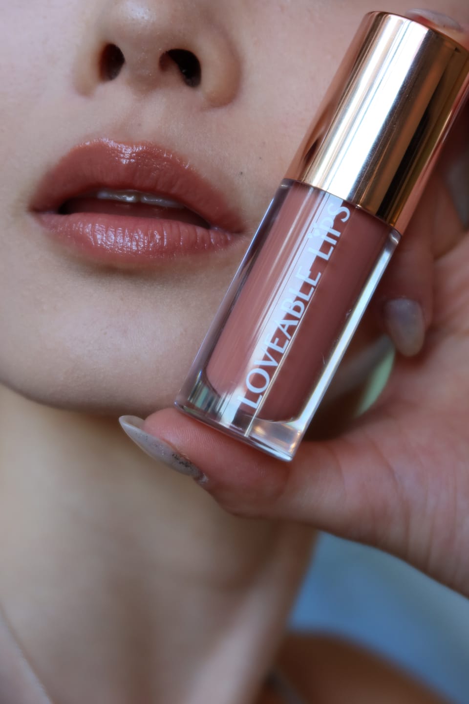 Customer photo review of Nude Glow Lip Gloss