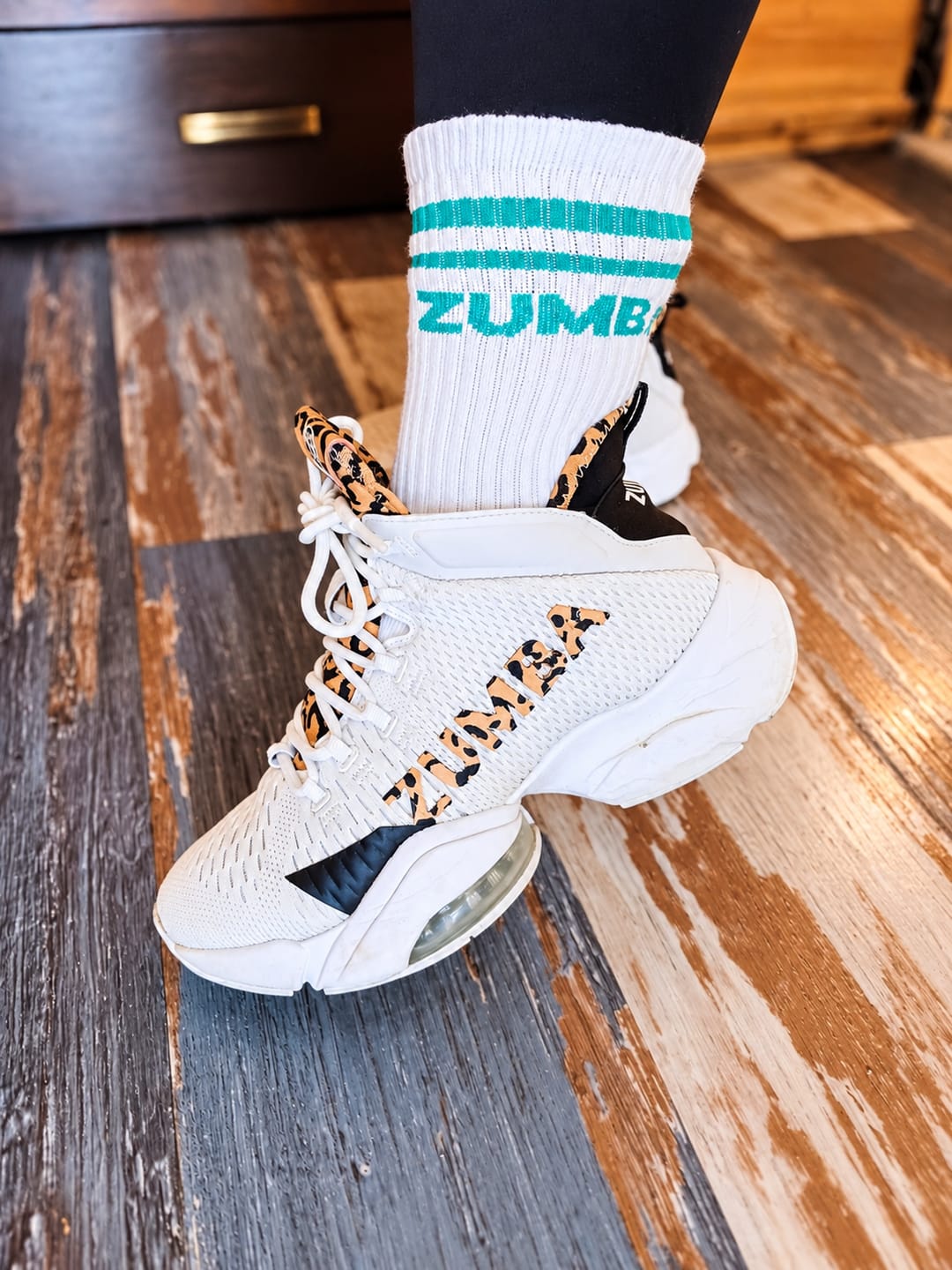Customer photo review of Electric Feel Plush High Socks