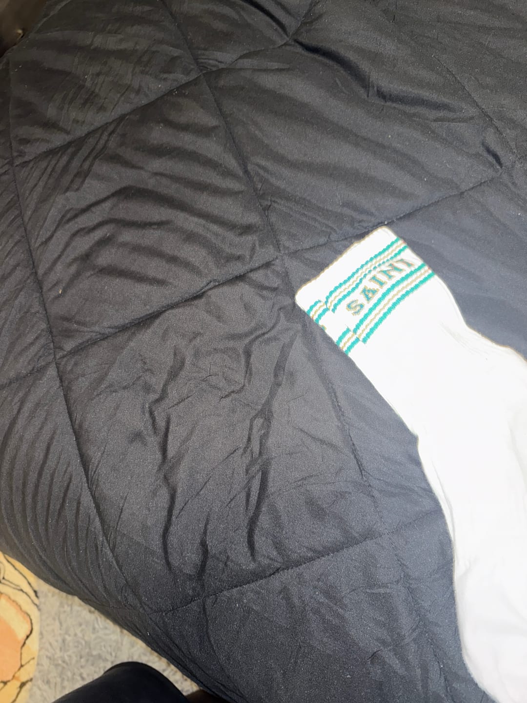 Customer photo review of Saint Vanity Saint Socks Teal/Pink