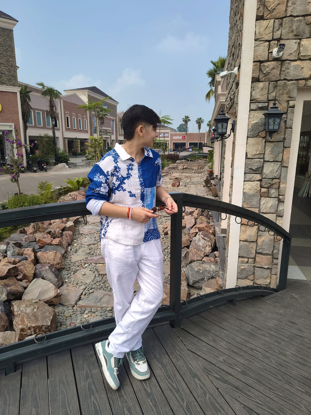 Customer photo review of Blue Patch Print Kurta Shirt 100% Cotton