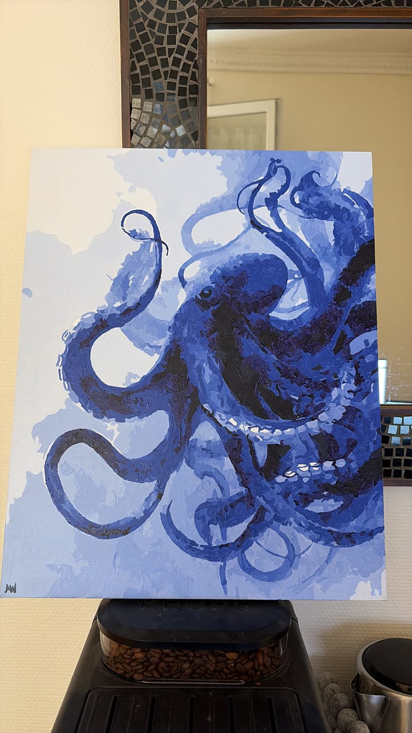 Customer photo review of Sea Creature | Paint by Number