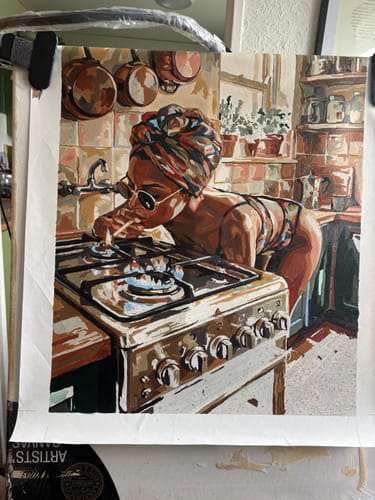 Customer photo review of Kitchen Flame Rebel (Paint by Numbers)