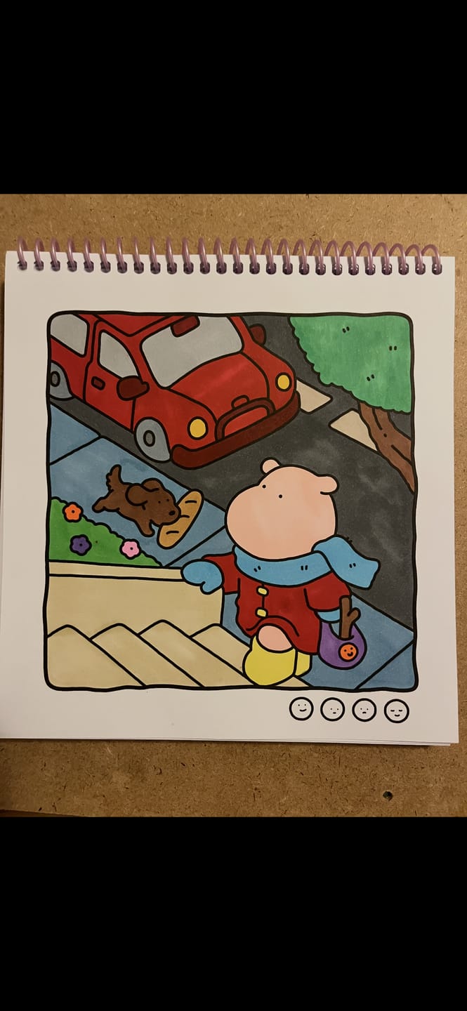 Customer photo review of Ohuhu x Coco Wyo Cozy Mood Coloring Kit, Honolulu B 48 Colors Alcohol Markers with Brush & Fine Dual Tips, Coloring Book with Mood Tracker Pages