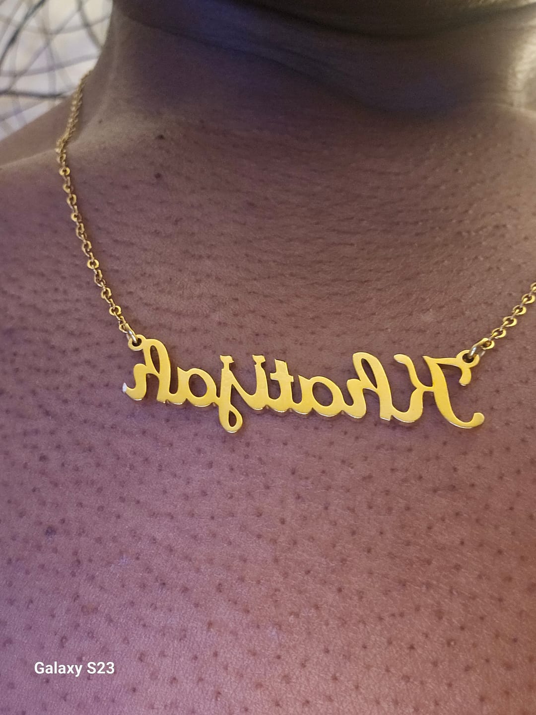 Customer photo review of Custom Name Necklace