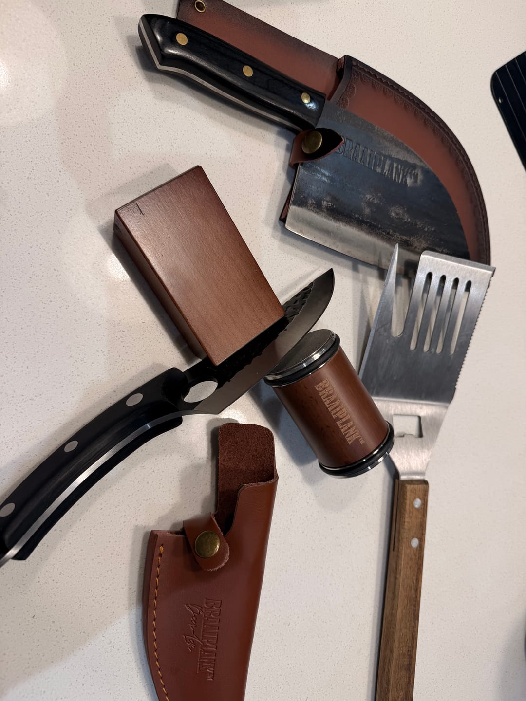 Customer photo review of BraaiPlank™ Diamond Rolling Knife Sharpening Kit