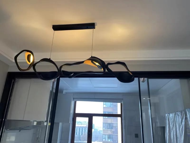 Customer photo review of Zevrani Abstract Iron LED Chandelier