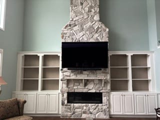 Customer photo review of Thibaut PAPER RATTAN T10396 in Beige Wallpaper