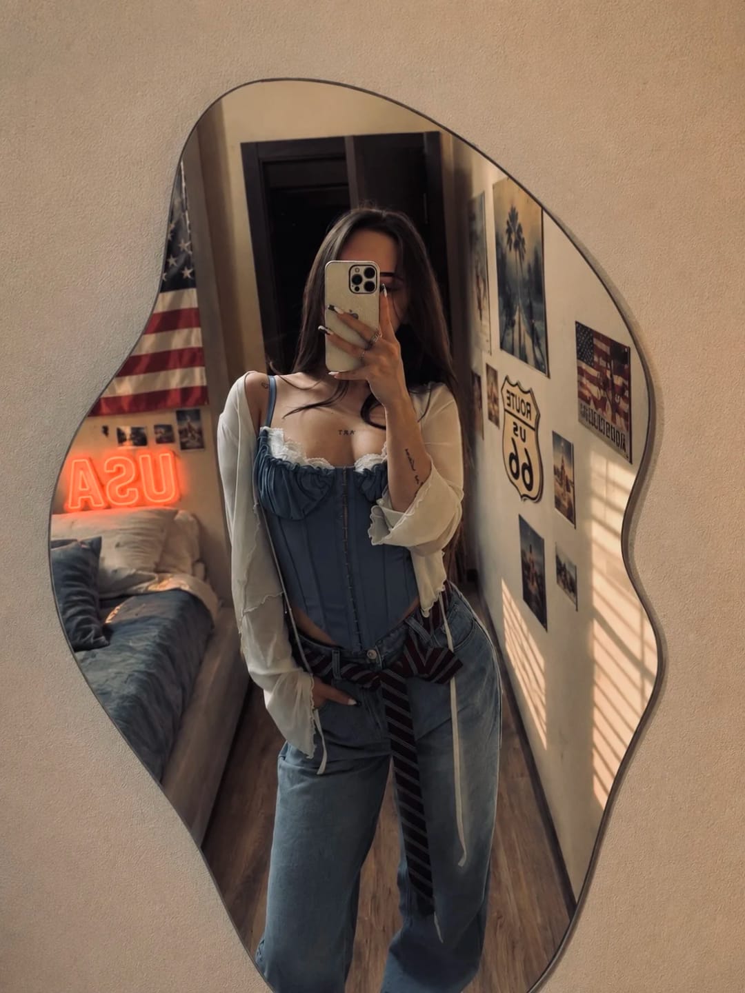 Customer photo review of Rosette Lace Camisole Top