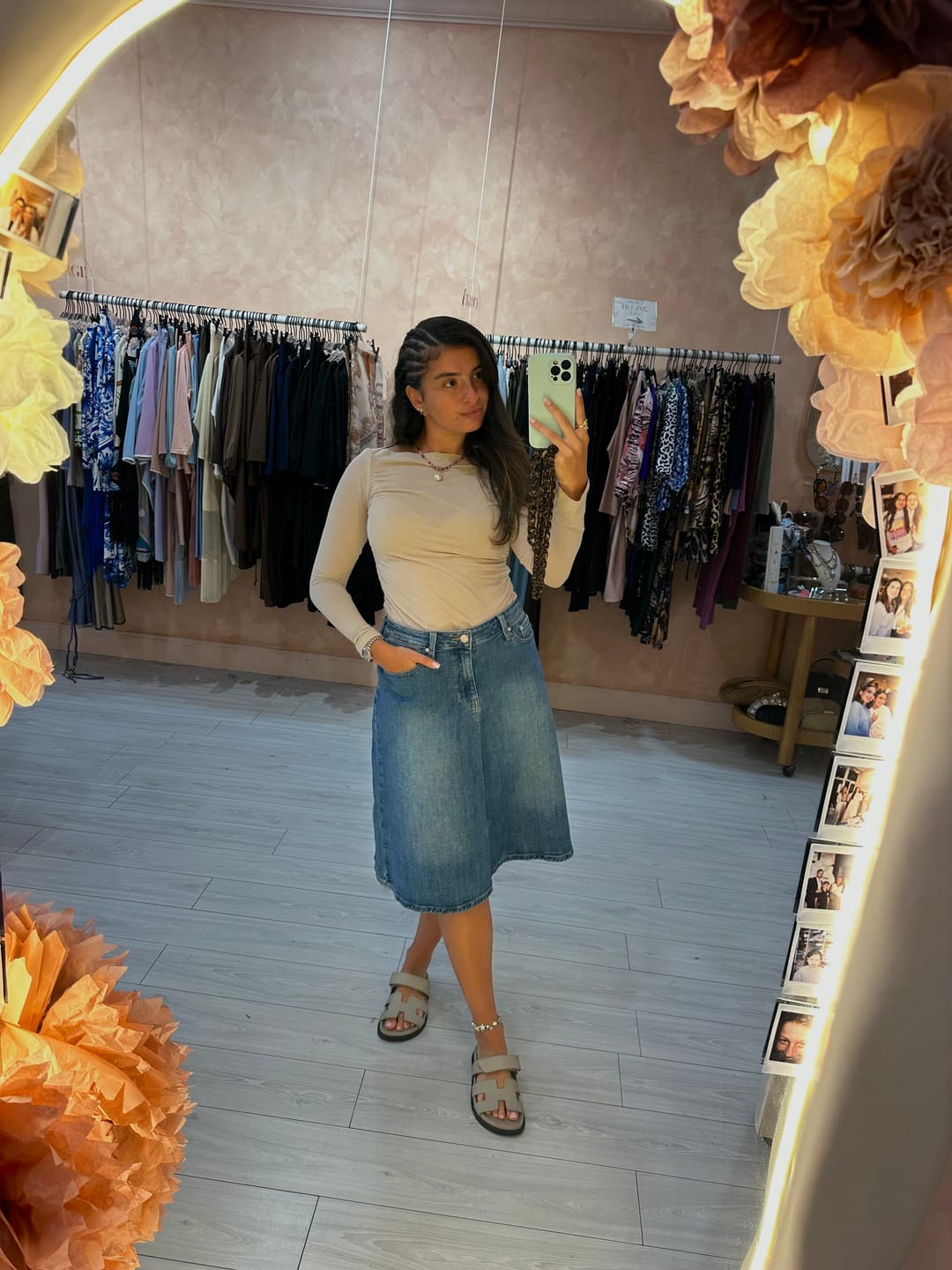 Customer photo review of Sawyer Denim Skirt