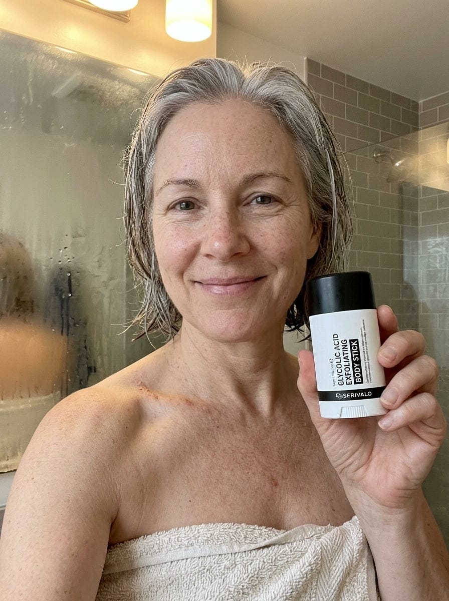 Customer photo review of Serivalo™ Glycolic Acid Exfoliating Body Stick