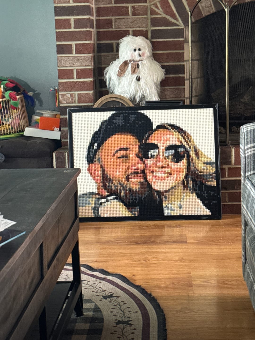 Customer photo review of Aluminium Frame - suitable for brick mosaics using 24x24 studs baseplates