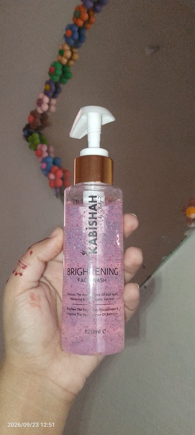 Customer photo review of LuminaBright Whitening Face Wash