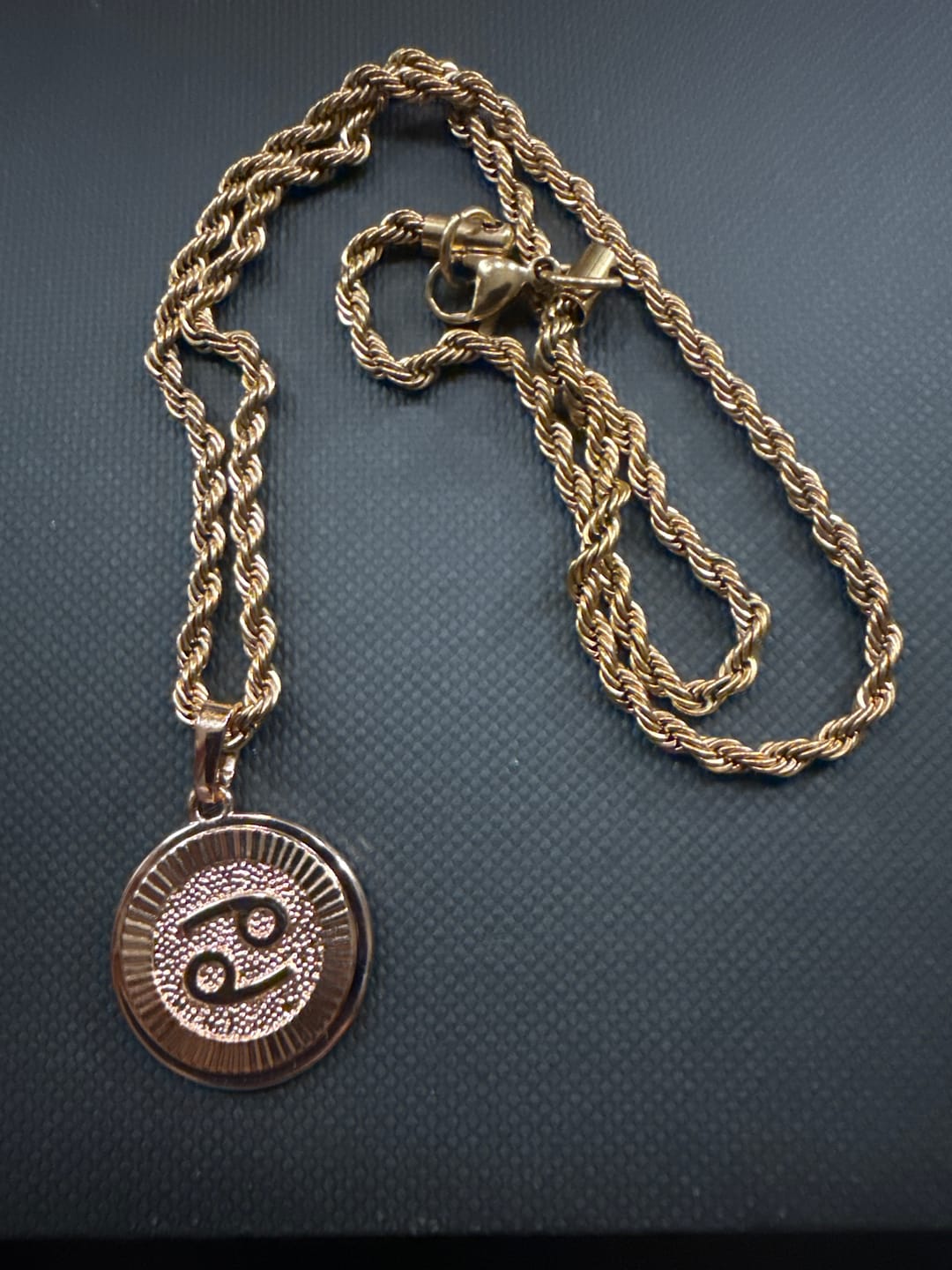 Customer photo review of Zodiac Necklace Rose Gold