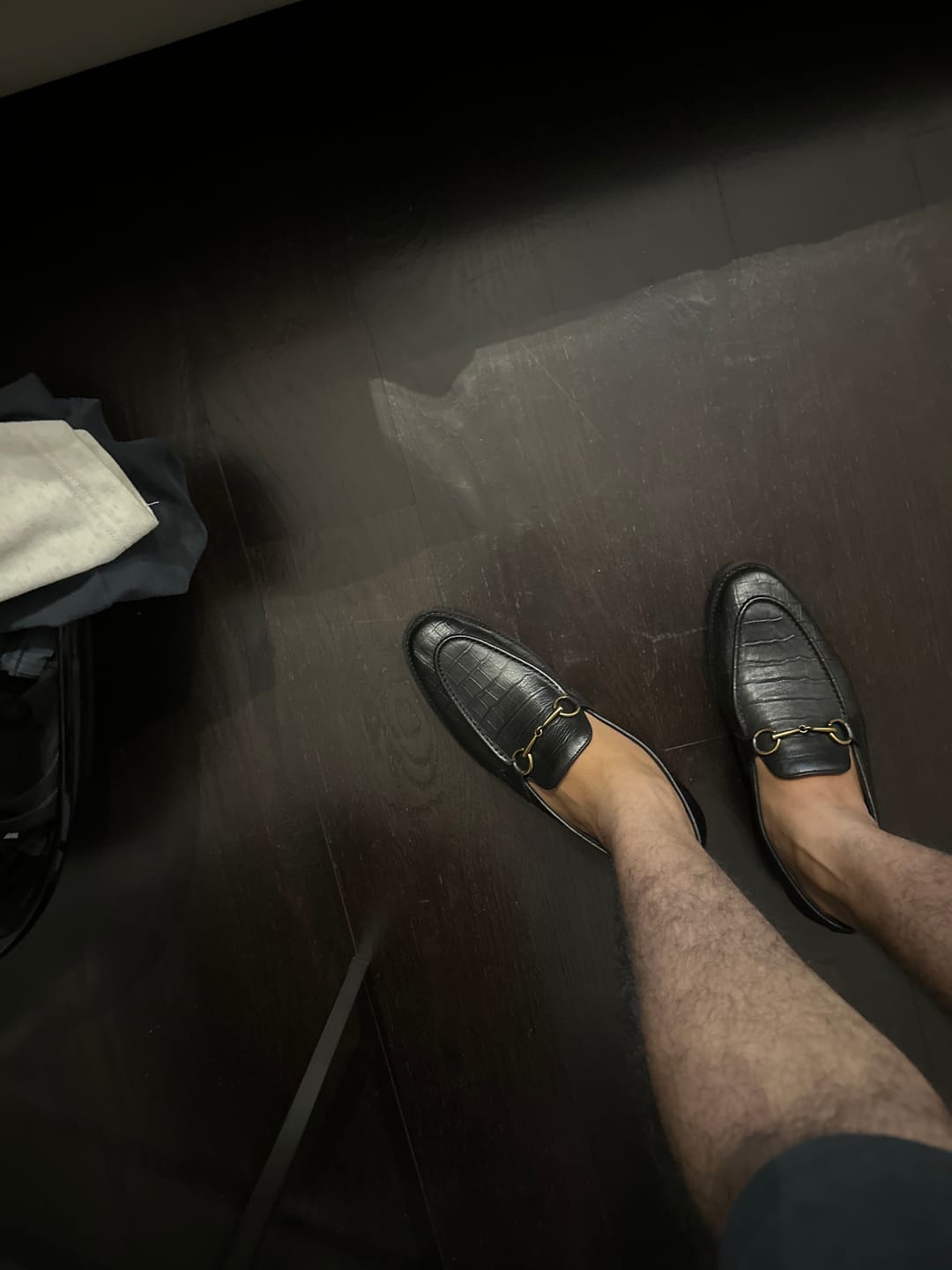Customer photo review of Horsebit Buckle Loafer - Black Croco Leather (Flexi-Sole)