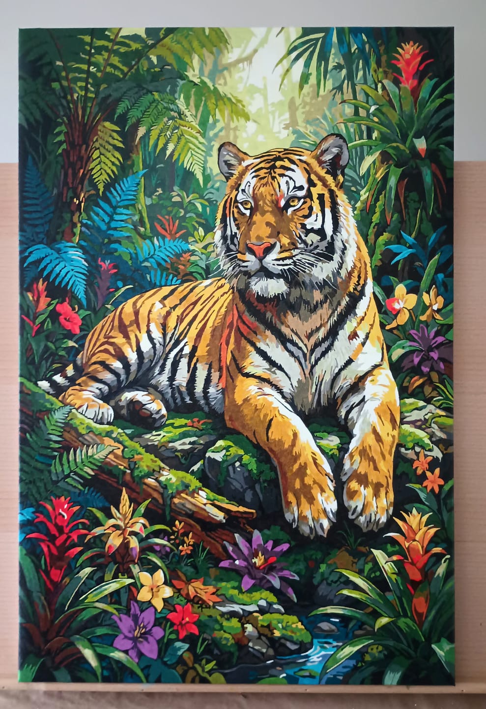 Customer photo review of Rainforest Tiger Haven (Paint by Numbers)