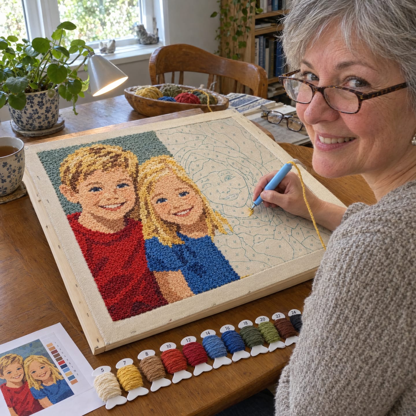 Customer photo review of Custom Punch Needle Kit - Turn Your Photo Into a Handmade Portrait
