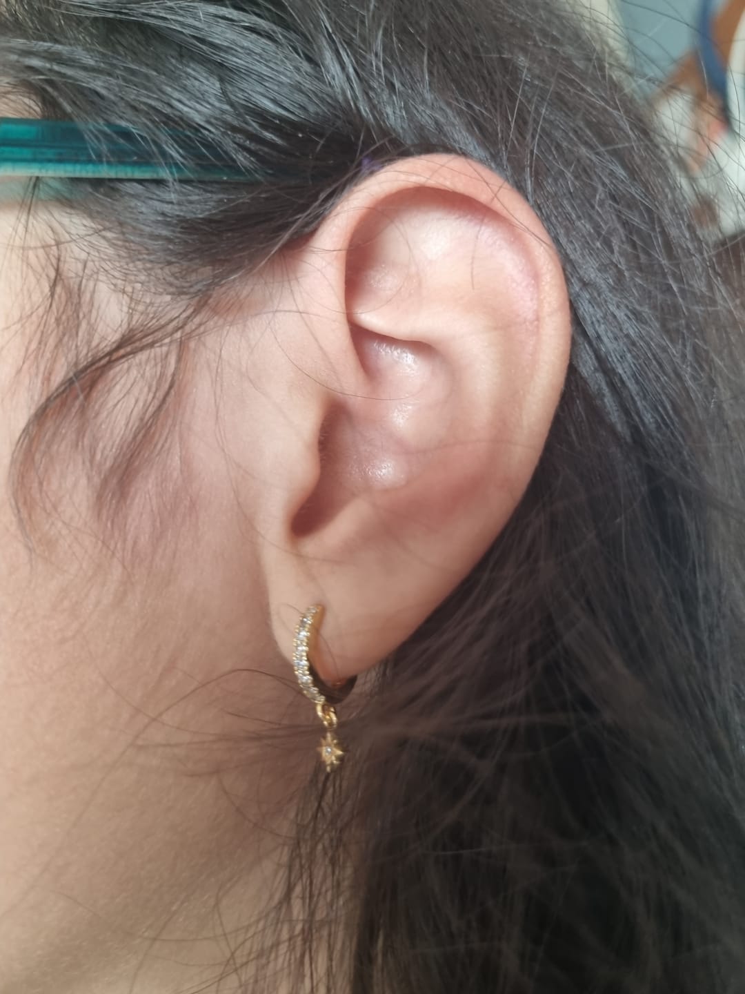 Customer photo review of ARGOLLAS NINA BAÑADAS EN ORO