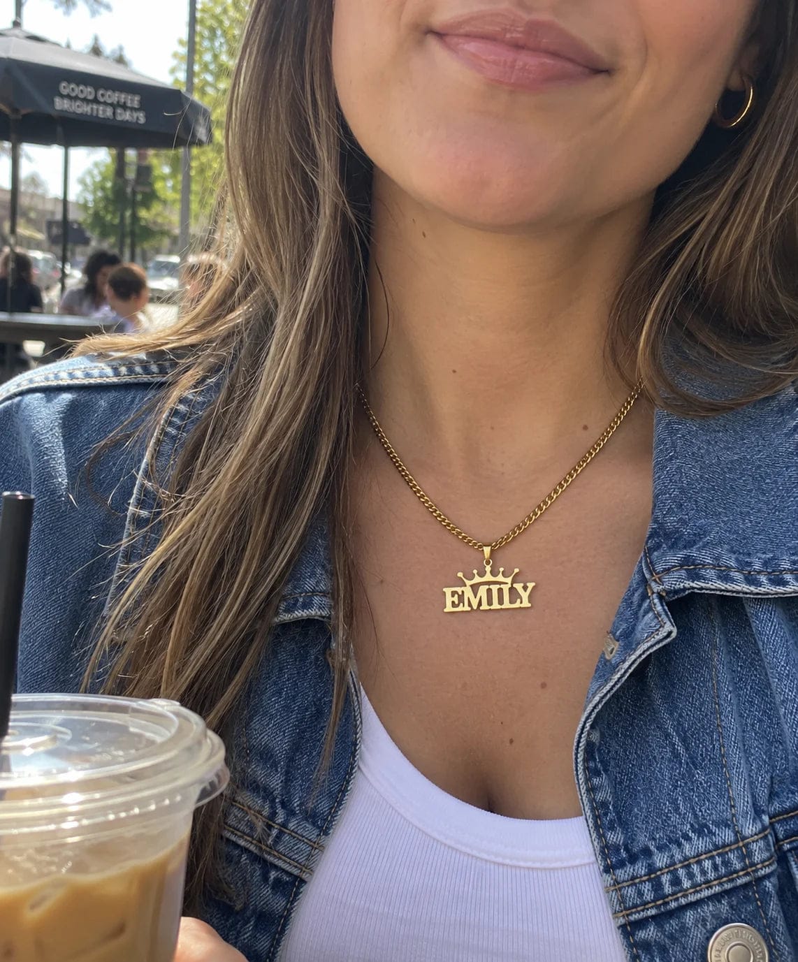 Customer photo review of Personalized Crown Name Necklace