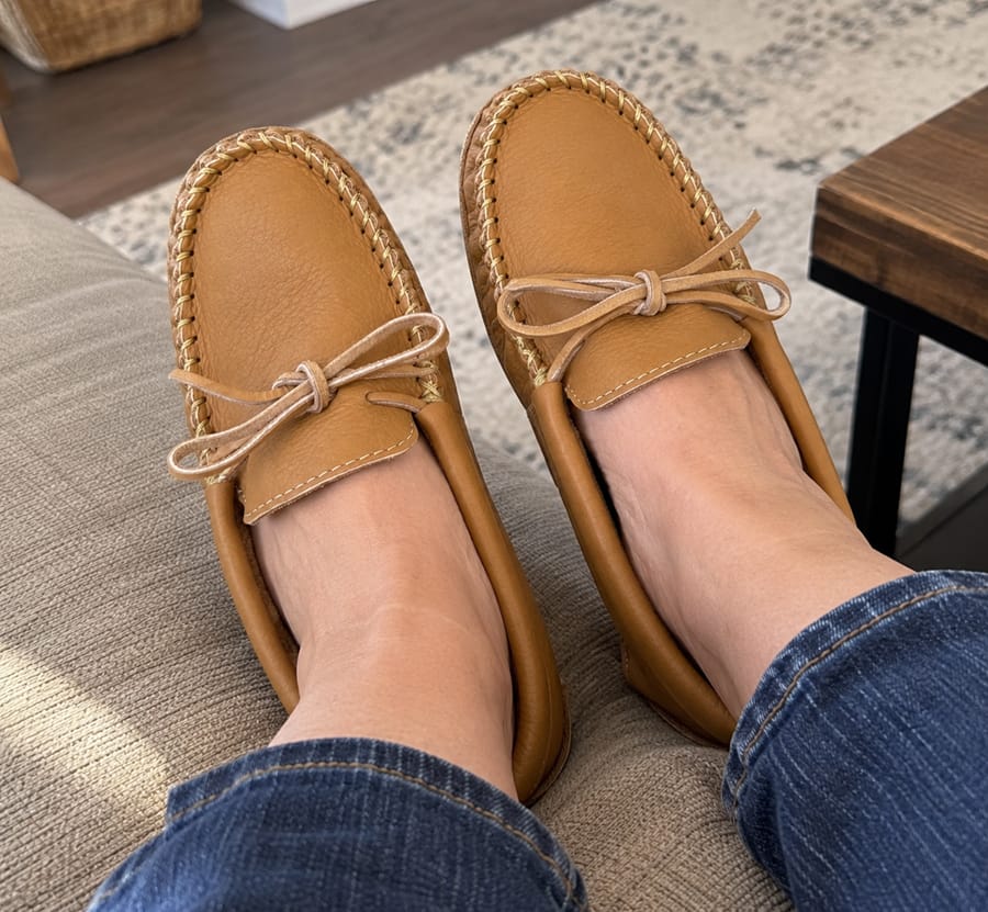 Customer photo review of Women's Soft Sole Leather Moccasins