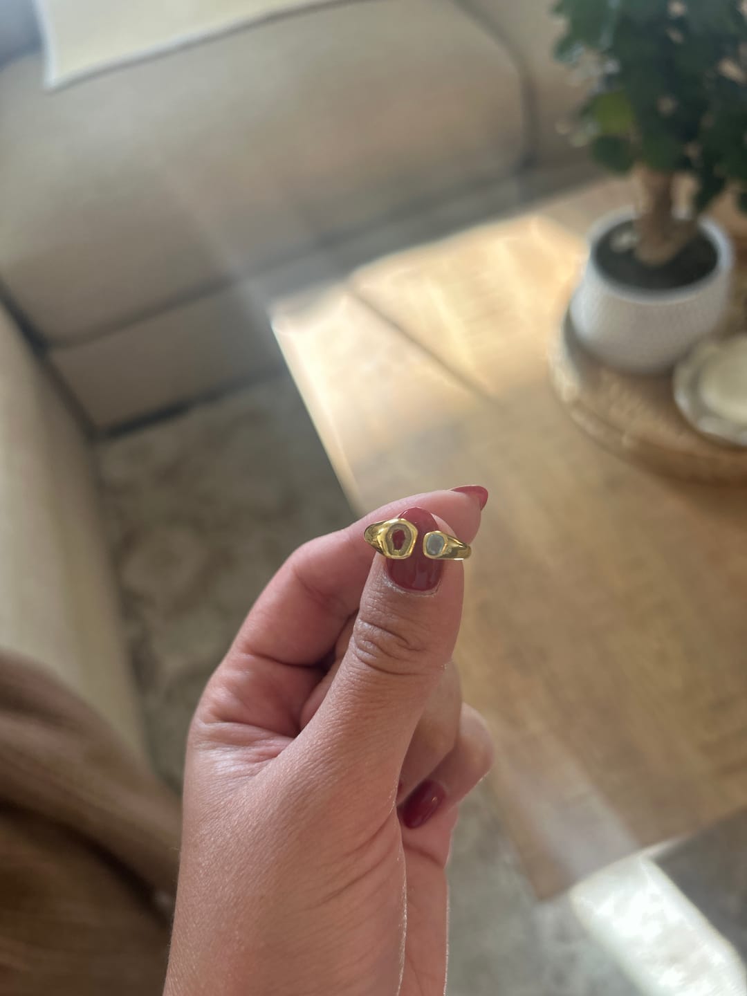 Customer photo review of Vintage Aquamarine Wrap Ring