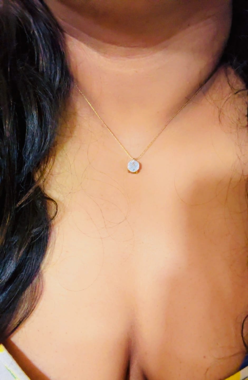 Customer photo review of 3D Rose Solitaire Necklace