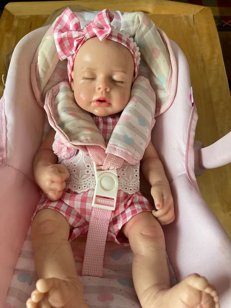 Customer photo review of Lucy — 16″ Realistic Silicone Sleeping Baby Doll