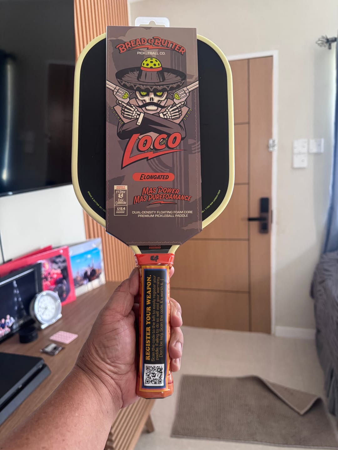 Customer photo review of The Loco 16mm Pickleball Paddle Elongated