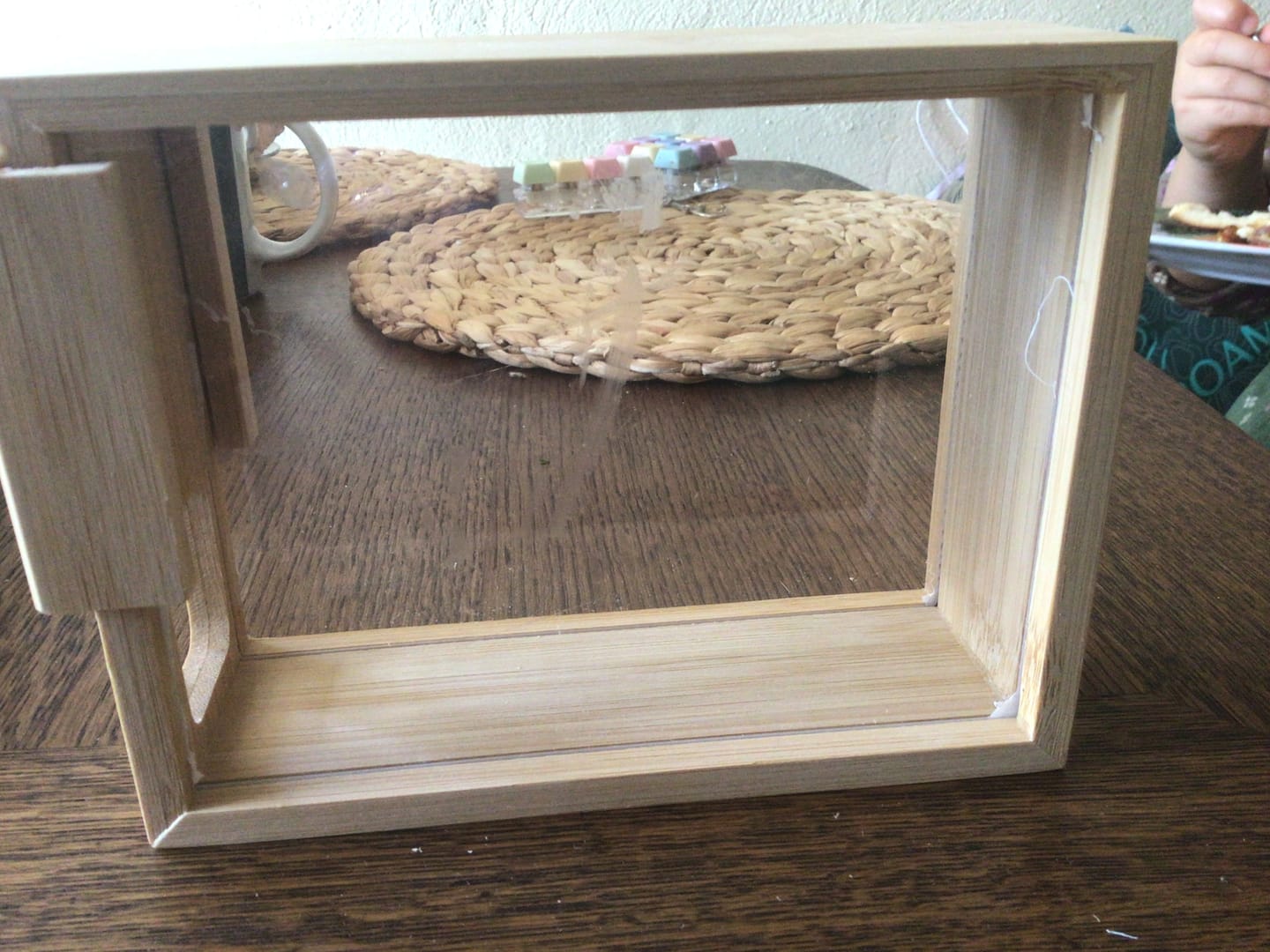 Customer photo review of Sliding Bamboo Wood Pasta Grain Storage Container