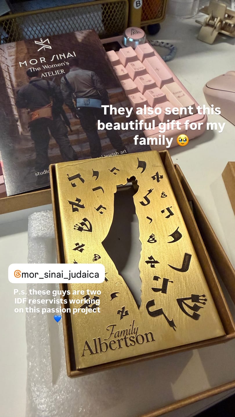Customer photo review of Brass Matchbox Cover - Hebrew Letters