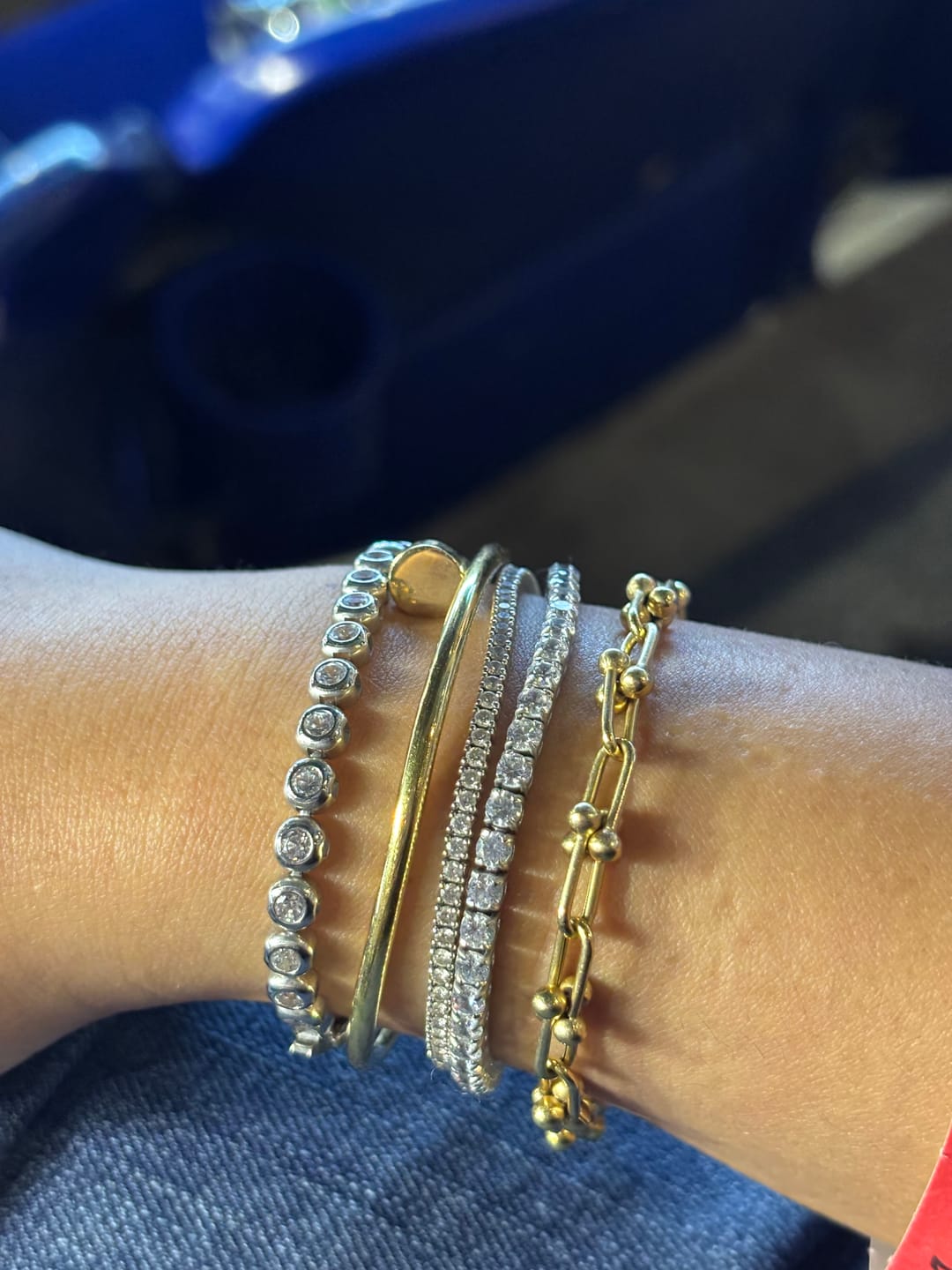 Customer photo review of Classic Bezel Tennis Bracelet