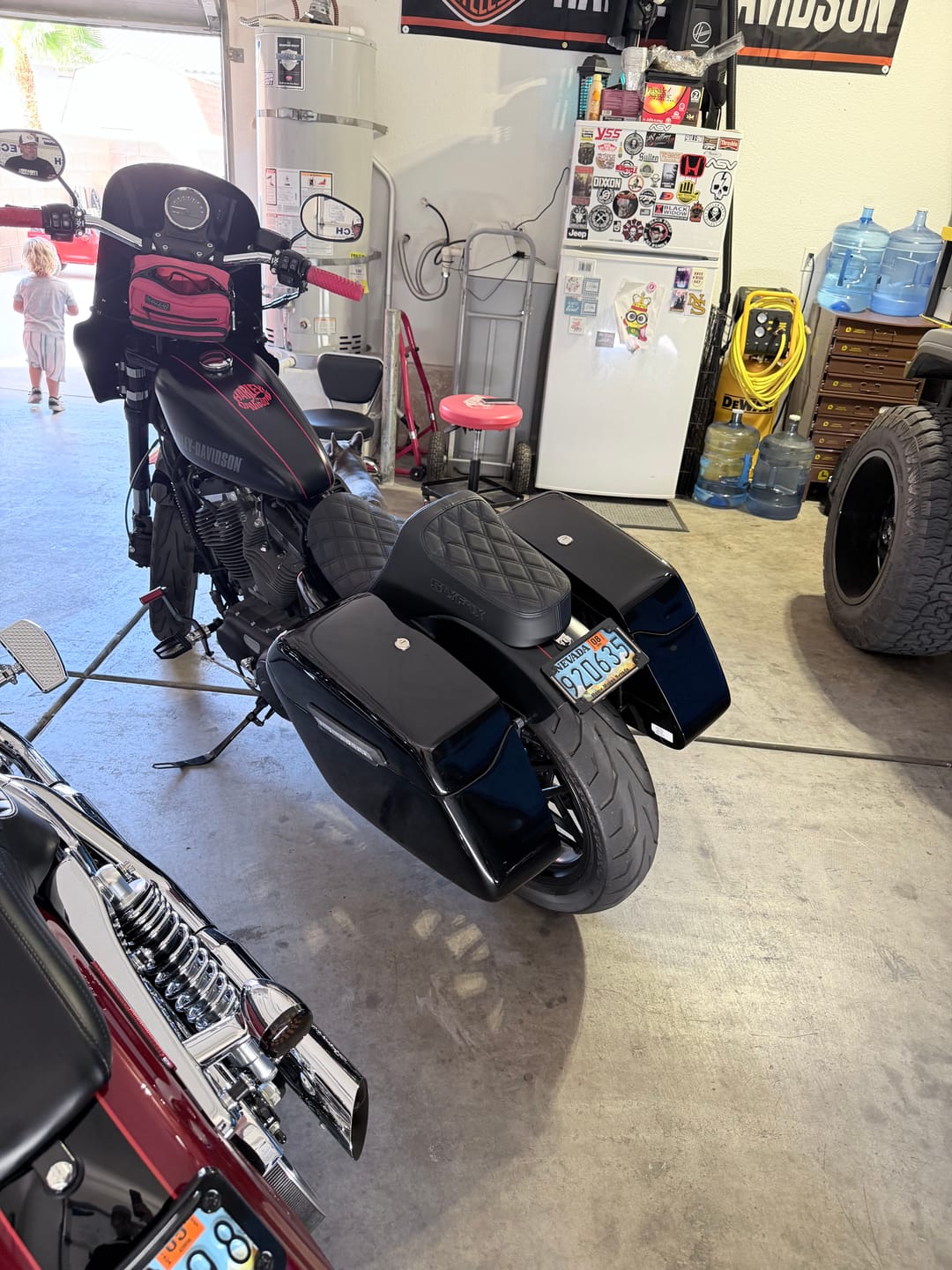 Customer photo review of 38L - Baldur XL Shock Cutout Harley Sportster 1200 Roadster XL1200CX Painted Hard Saddlebags