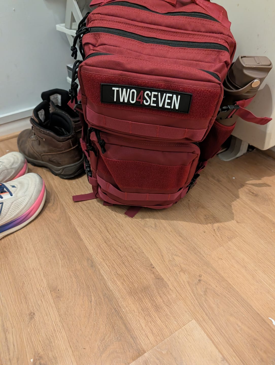 Customer photo review of TWO4SEVEN 25L Gym Backpack - Burgundy