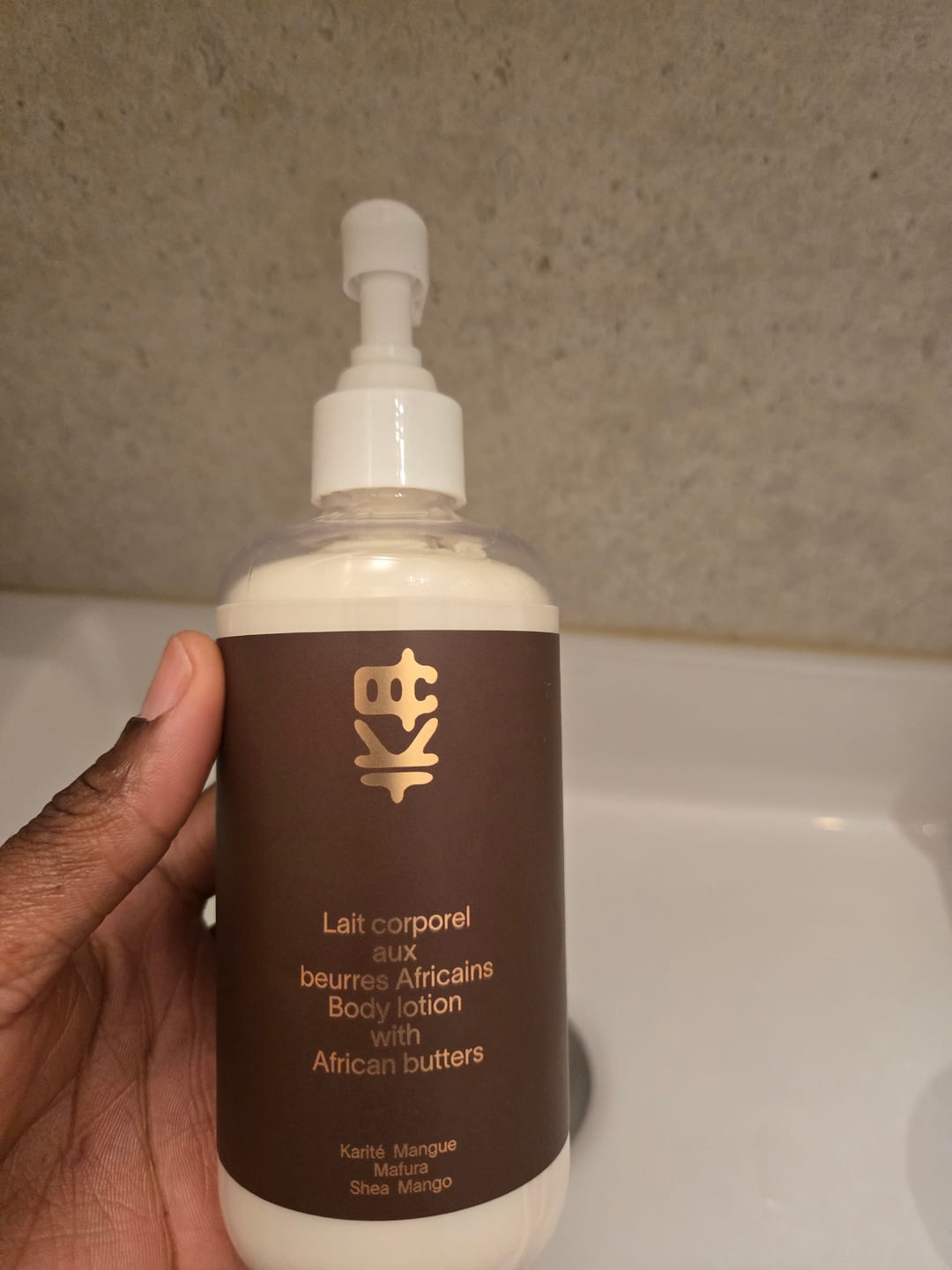 Customer photo review of Lait corporel hydratant