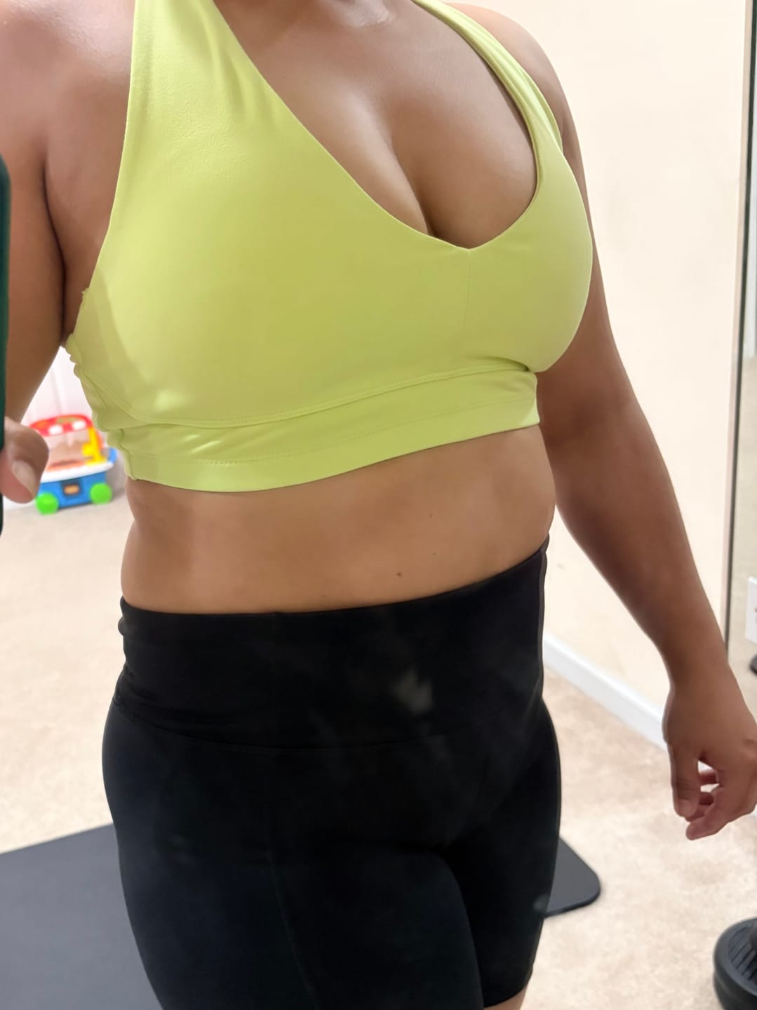 Customer photo review of BOLD Scoop Neck Racerback Sports Bra