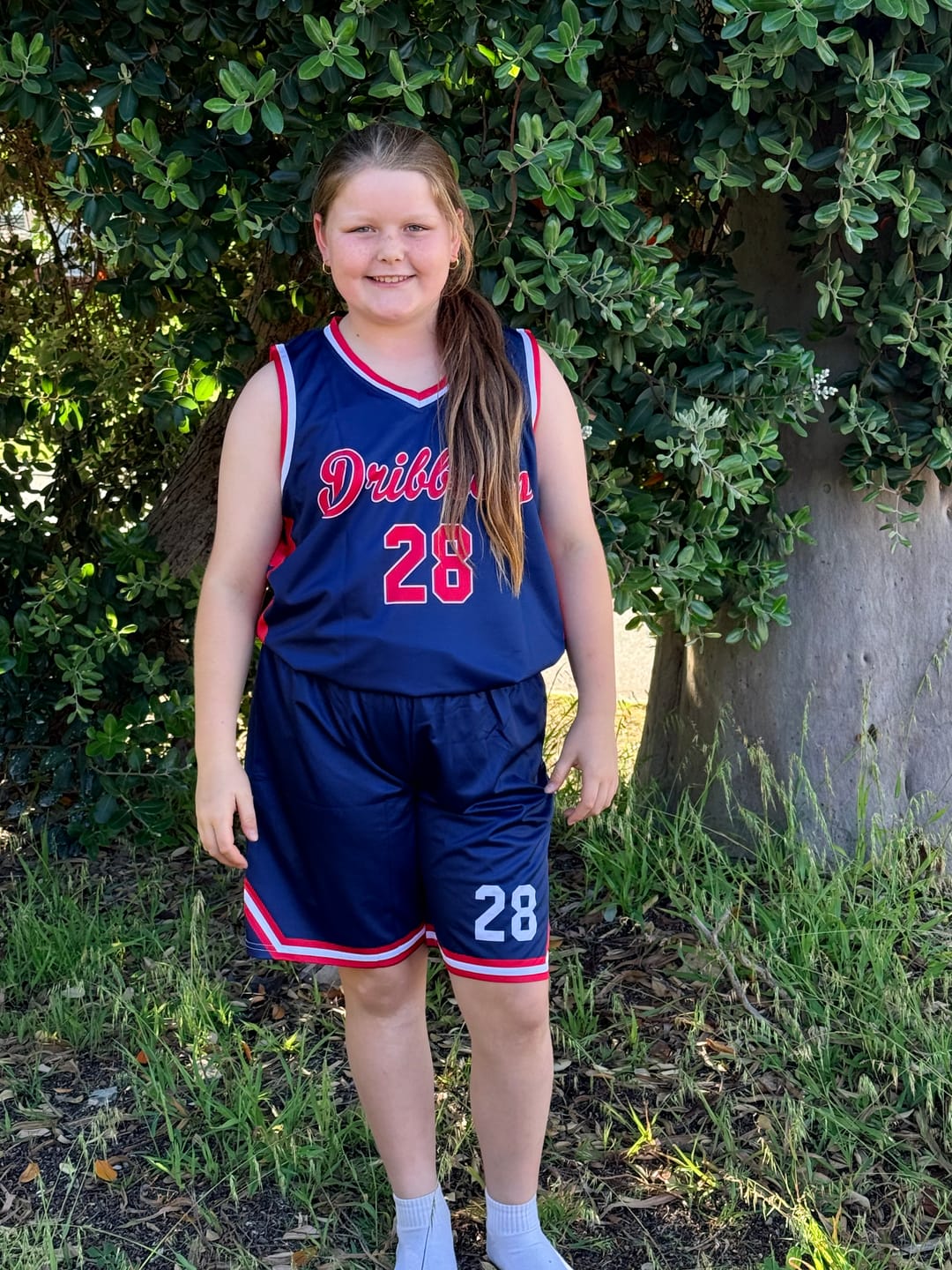 Customer photo review of Custom Navy Red-White Personalized Star Pattern Sports Uniform Basketball Jersey