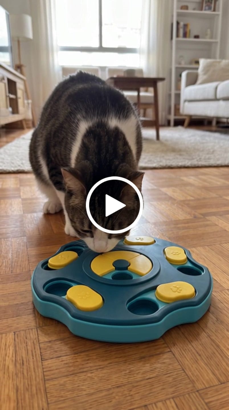 Customer video review of Comedero Puzzle Antiestrés para Gatos