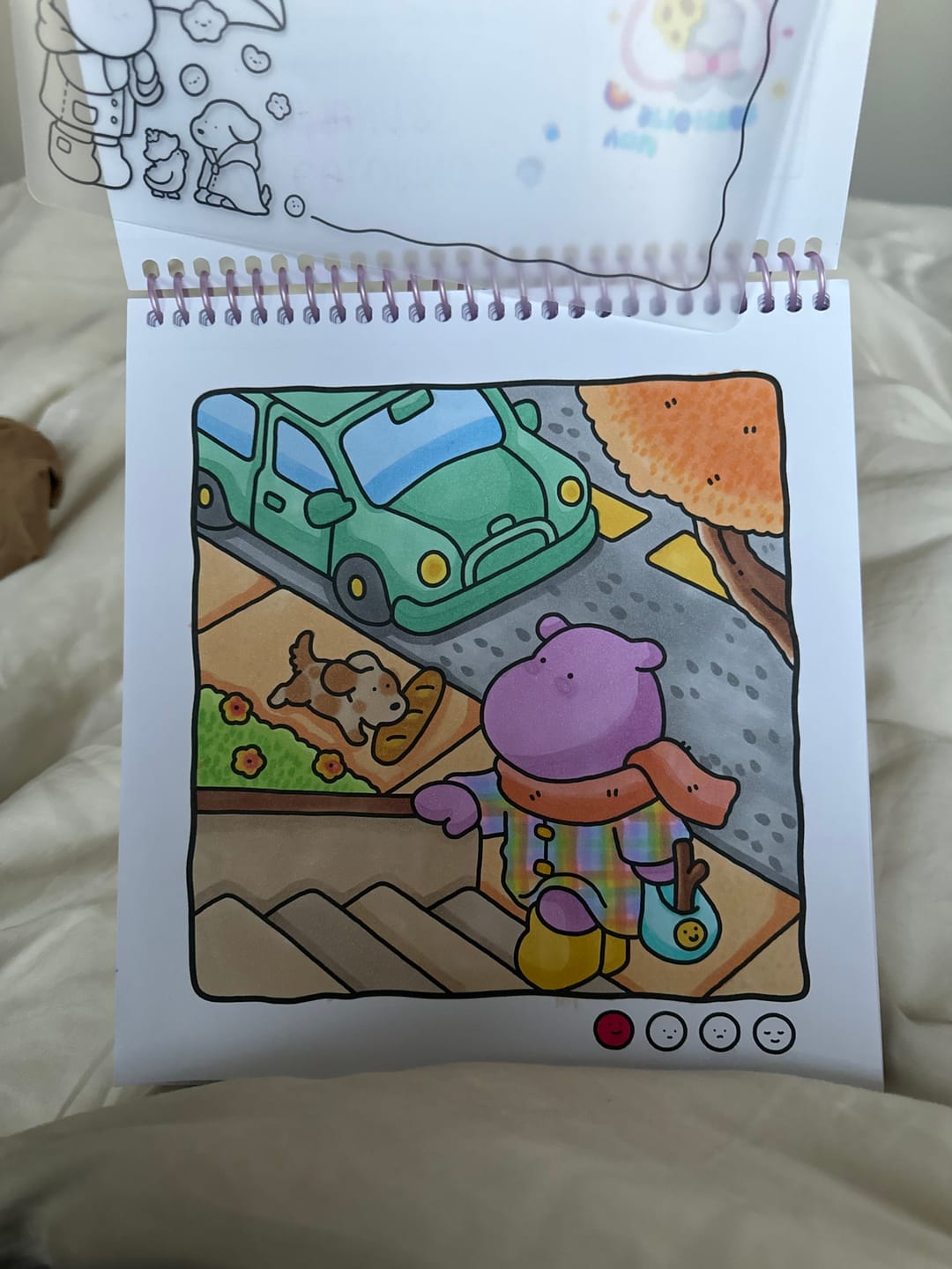 Customer photo review of Ohuhu x Coco Wyo Cozy Mood Coloring Kit, Honolulu B 48 Colors Alcohol Markers with Brush & Fine Dual Tips, Coloring Book with Mood Tracker Pages