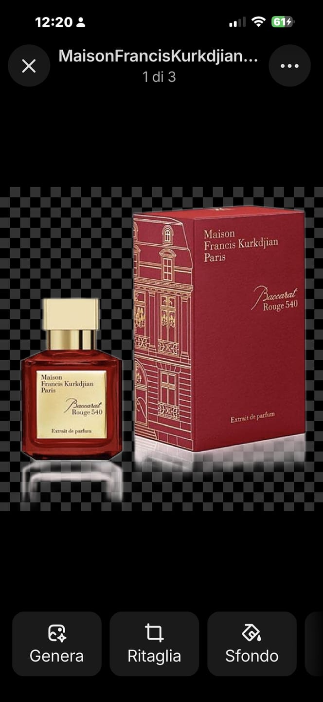 Customer photo review of Maison Francis Kurkdjian Baccarat Rouge 540 (rosso)  Extrait de Parfum 70ml (Scatolato)